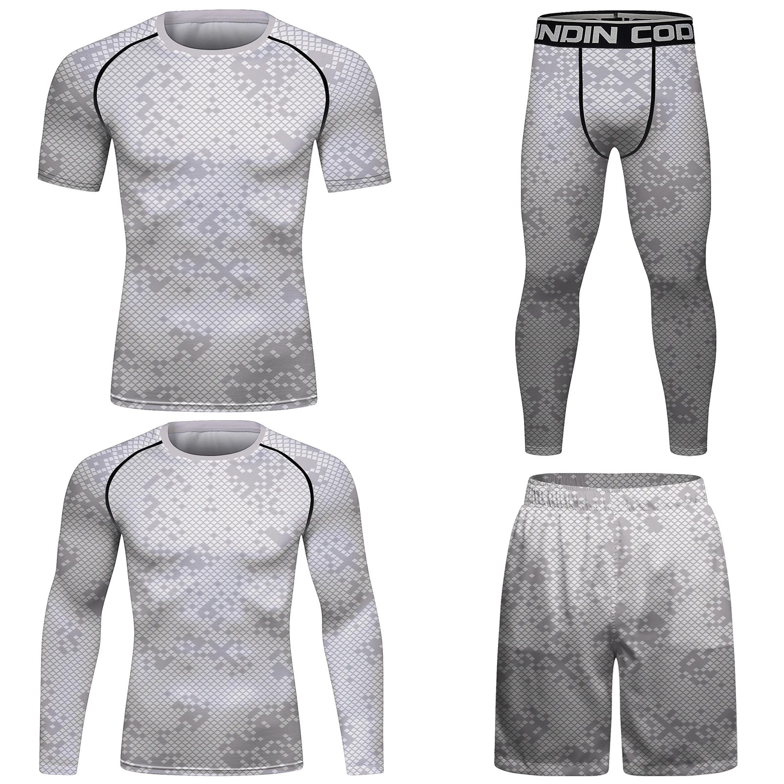 Customized Logo Cody Lundin Digital Printed Adult Men's MMA Fighting Running 4PSC/Set Anti-Wrinkle Big streched kickboxing Suit