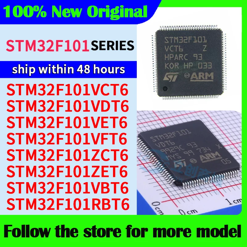STM32F101VCT6 STM32F101VDT6 STM32F101VET6 STM32F101VFT6 STM32F101ZCT6 STM32F101ZET6 STM32F101VBT6 STM32F101RBT6  High quality