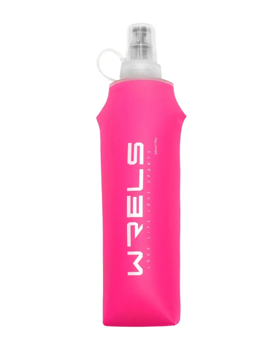 AliExpress WRELS Collapsible TPU Water Bottle with Silicone Nozzle BPA-Free Leak-Proof Lightweight for Outdoor Sports Cycling Hiking