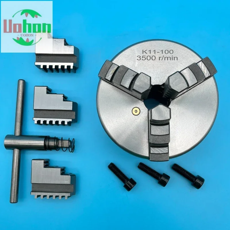 

100MM Lathe Chuck SANOU Mini Metal Lathe K11-100 Mini 3 Jaw Self-Centering Manual Chuck For Lathe 100MM