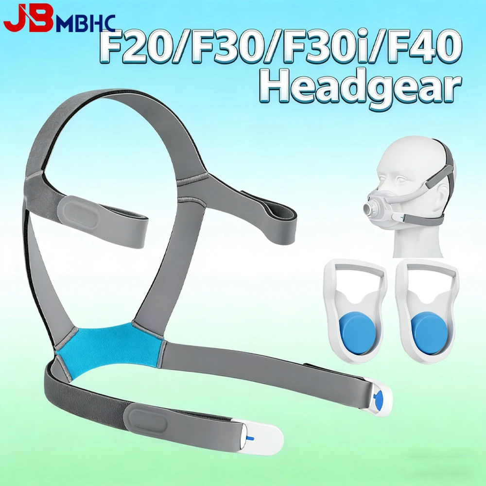 

Ремешок для головного убора AirFit F20/F30/F30i/F40 CPAP с 2 клипсами, регулируемый эластичный ремешок для надежной и комфортной фиксации