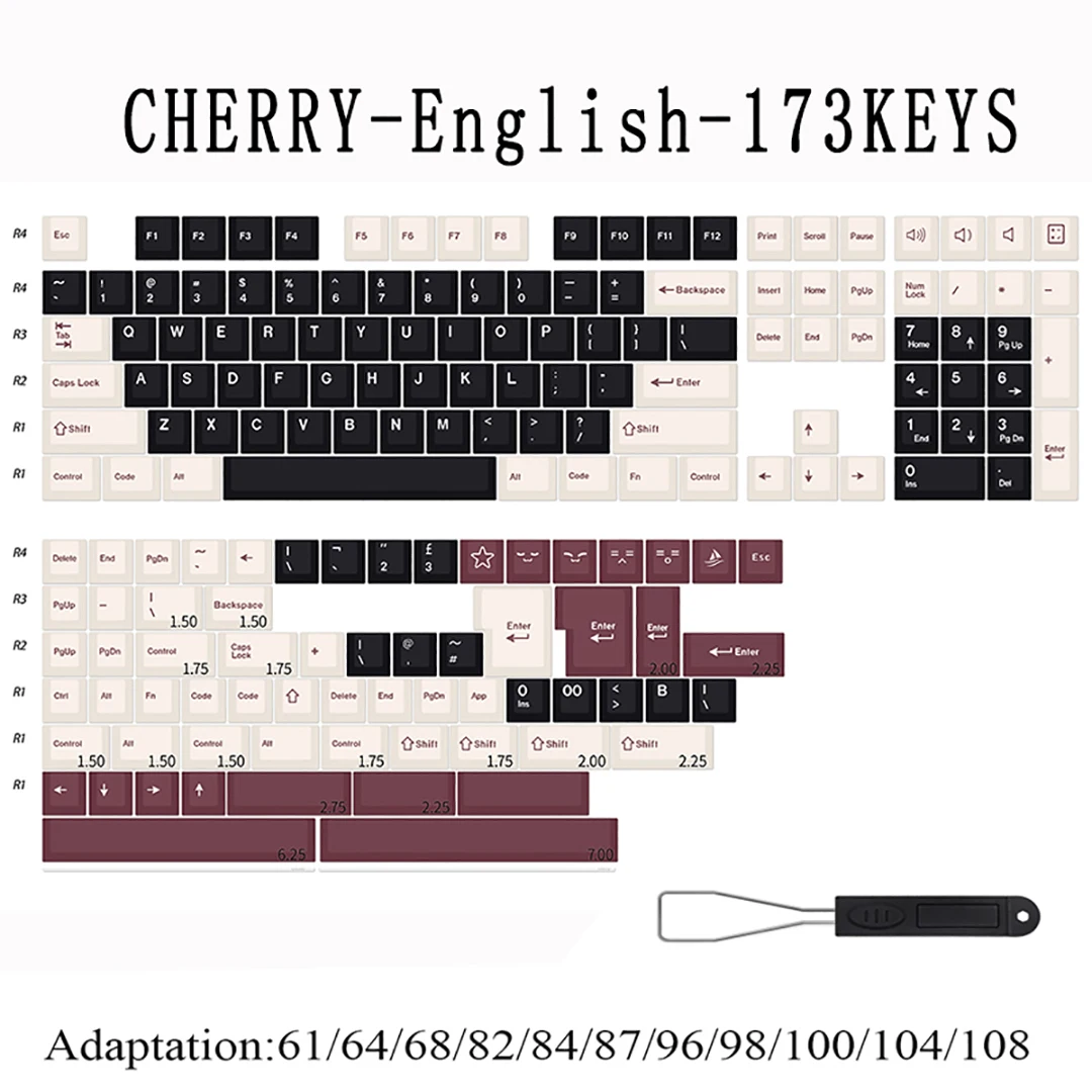 Company Rome 173 Keys GMK Keycap Clone 8008 Cherry Profile MX Double Shot PBT Keycaps for Mechanicla Keyboard Custom