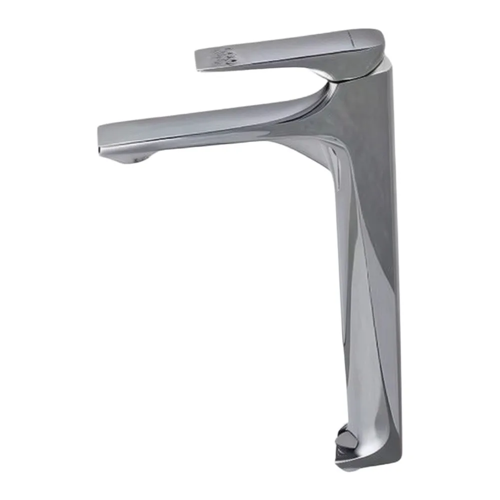For Modern Bathroom Decor Vessel Sink Faucet Polished Silver Faucet Cold And Hot Water Mixer Rust-proof Performance