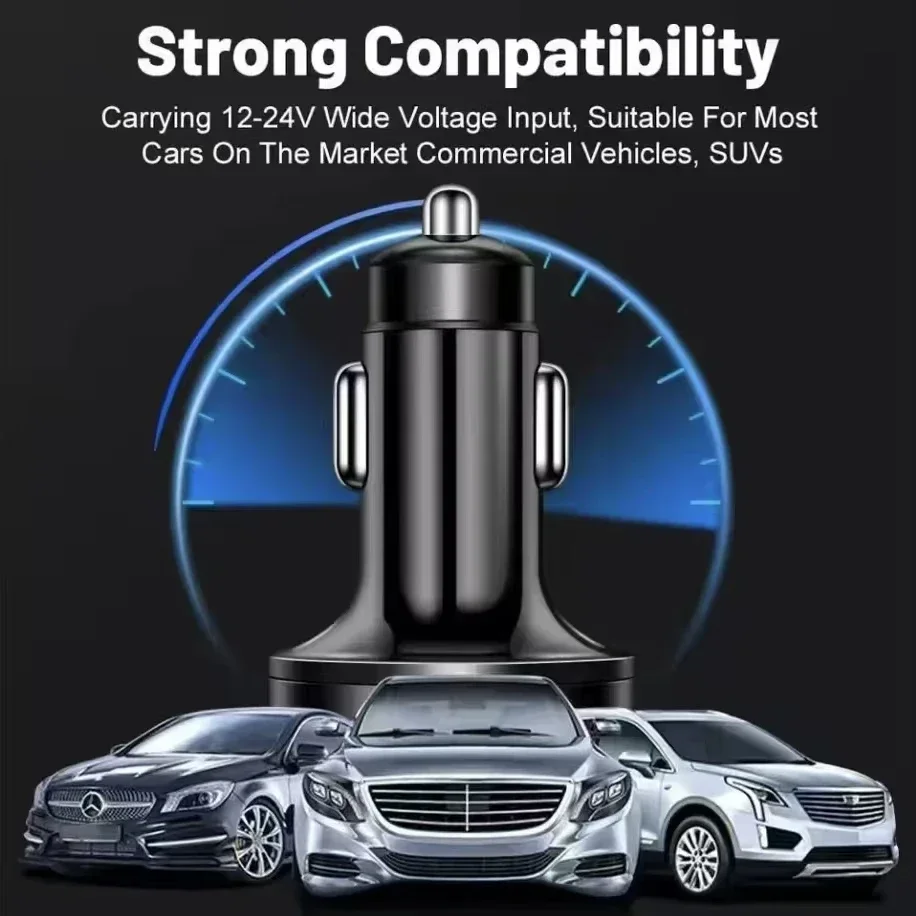 Multi Port Car Charger 6 USB Ports Super Fast Charging Car Cigarette Lighter Splitter Universal Vehicle Phone Charger Adapter