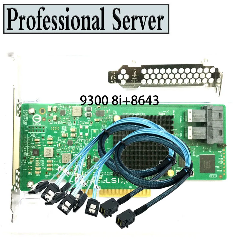 

LSI 9300-8i 12Gbps SAS HBA IT mode ZFS FreeNAS unRAID +2* SFF-8643 SATA Cable