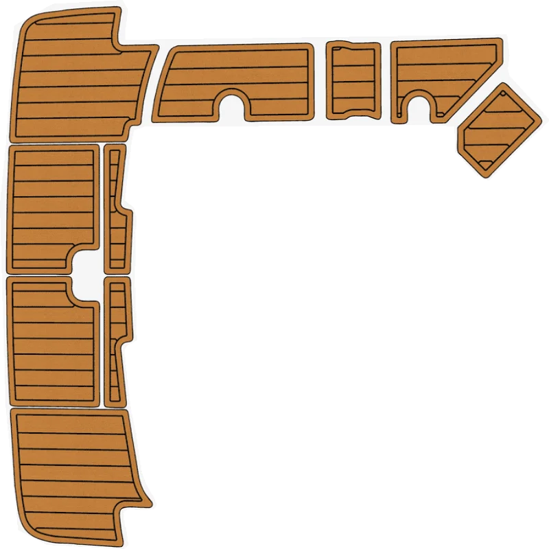 Anti-Skid EVA Faux Teak Self-Adhesive Boat Decking Pad for 2015-2018 Sea Ray SPX 230 Inboard Yacht Cockpit Durable Marine Floor