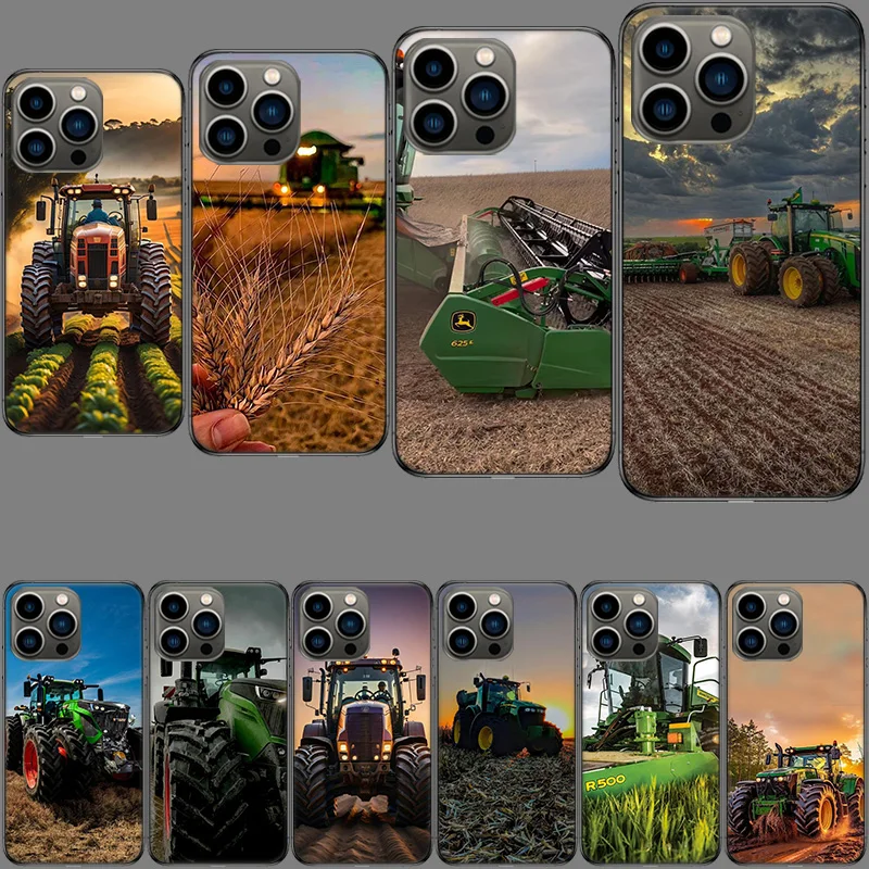 Farm Machinery Harvesters Phone Case For Apple Iphone 15+ 14 Plus 16 Pro Max 12 13 Mini 11 Pro X XS Max XR Cover Shell Coque