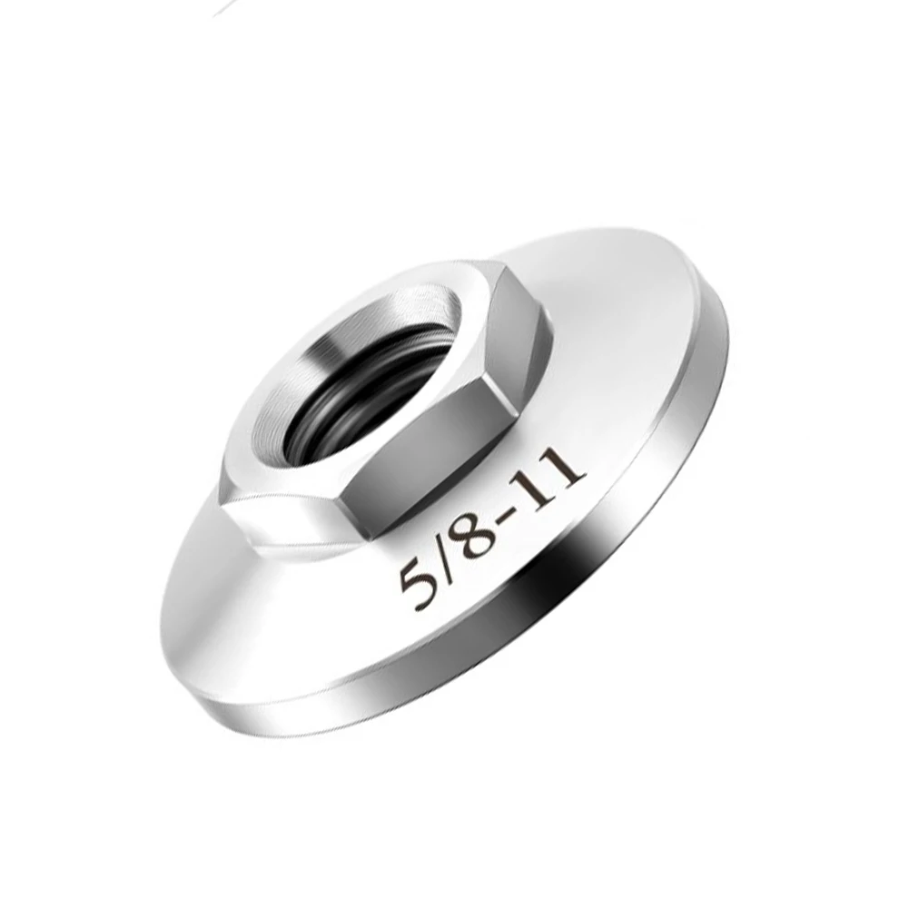 

Необходимо иметь аксессуар. Надежная стопорная фланцевая гайка, которая работает бесшовно с большинством угловых шлифовальных машин. Размер 5/8 11.