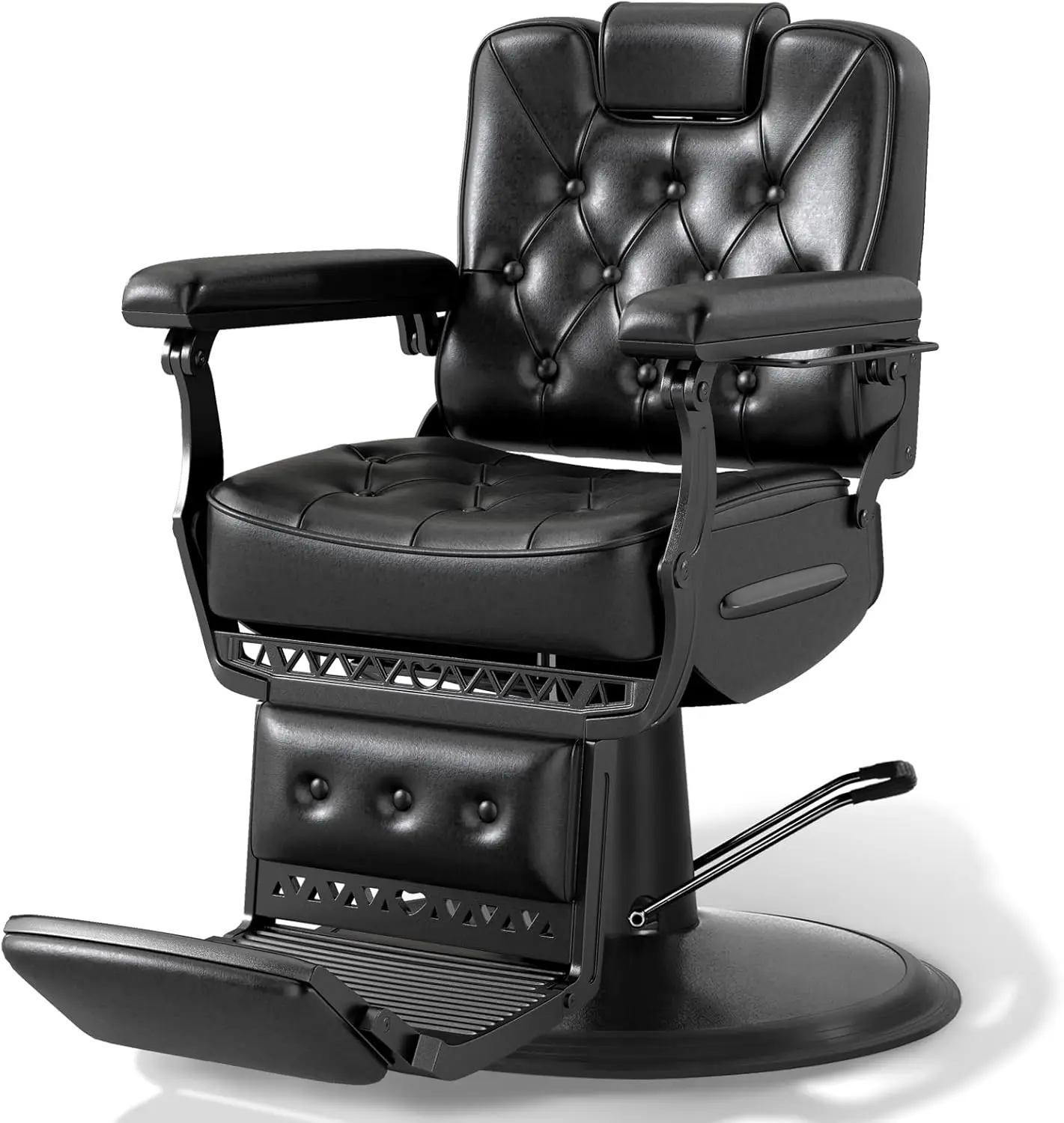 

Elegant Hydraulic Barber Chair for Salon, Stylish Vintage Design, Durable Home & Spa Use