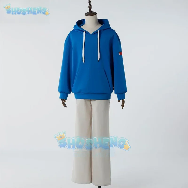 

FC6Asakura Shin Cosplay Anime Costume Sakamoto Days Uniform Bule Sweatshirt Leisure Suit Disguise Halloween Party Outfits M@FC8！