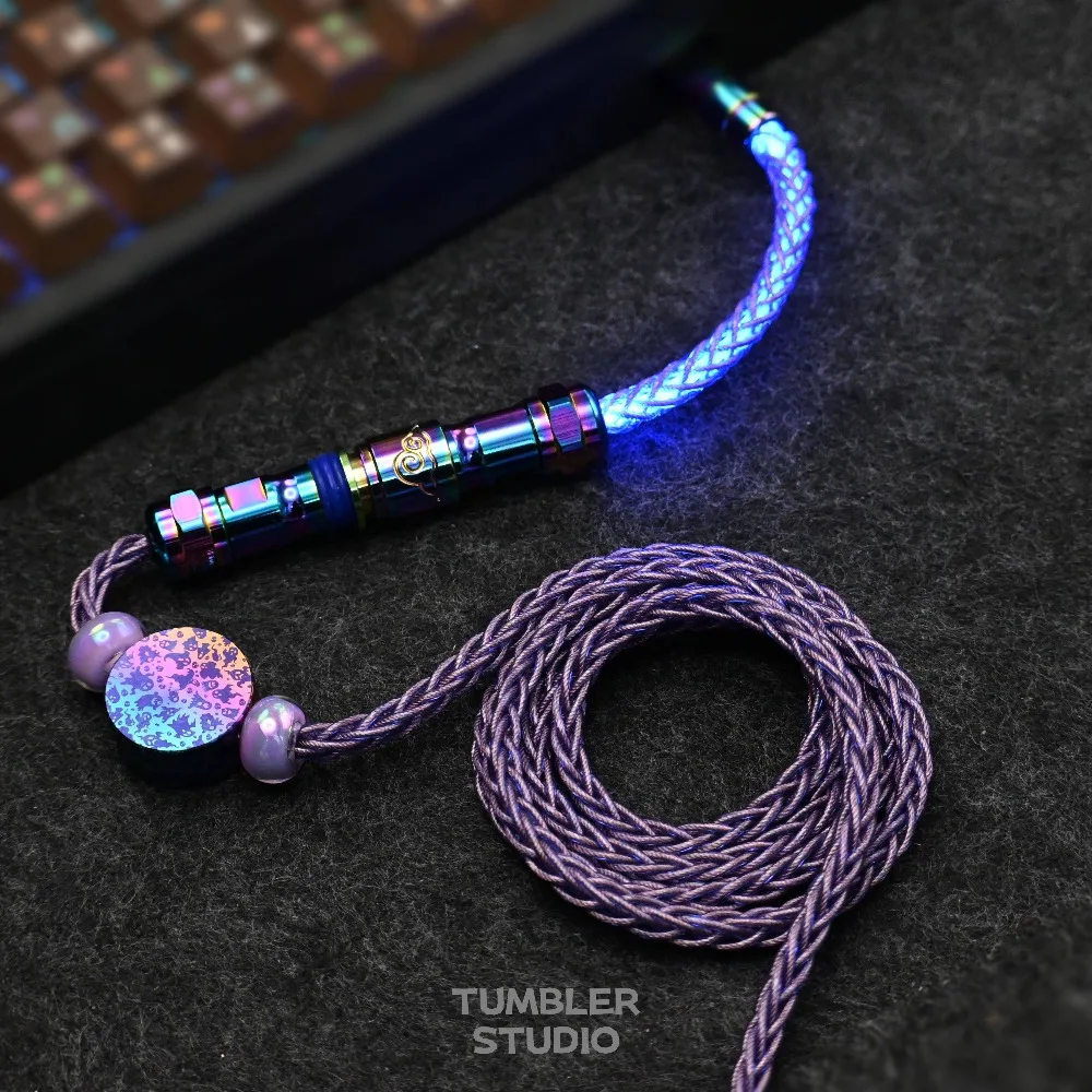 Halloween Keyboard Air Plug Cable Single Crystal Copper USBA-TYPEC 8K Magnetic Axis Wooting Keyboard Cable Game Keyboard Cable