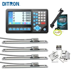 Ditron Sino Magnetic Scale 4 Axis Digital Readout DRO  For Milling Machine ,4PCS Magnetic Encoder 0-1000mm KIT