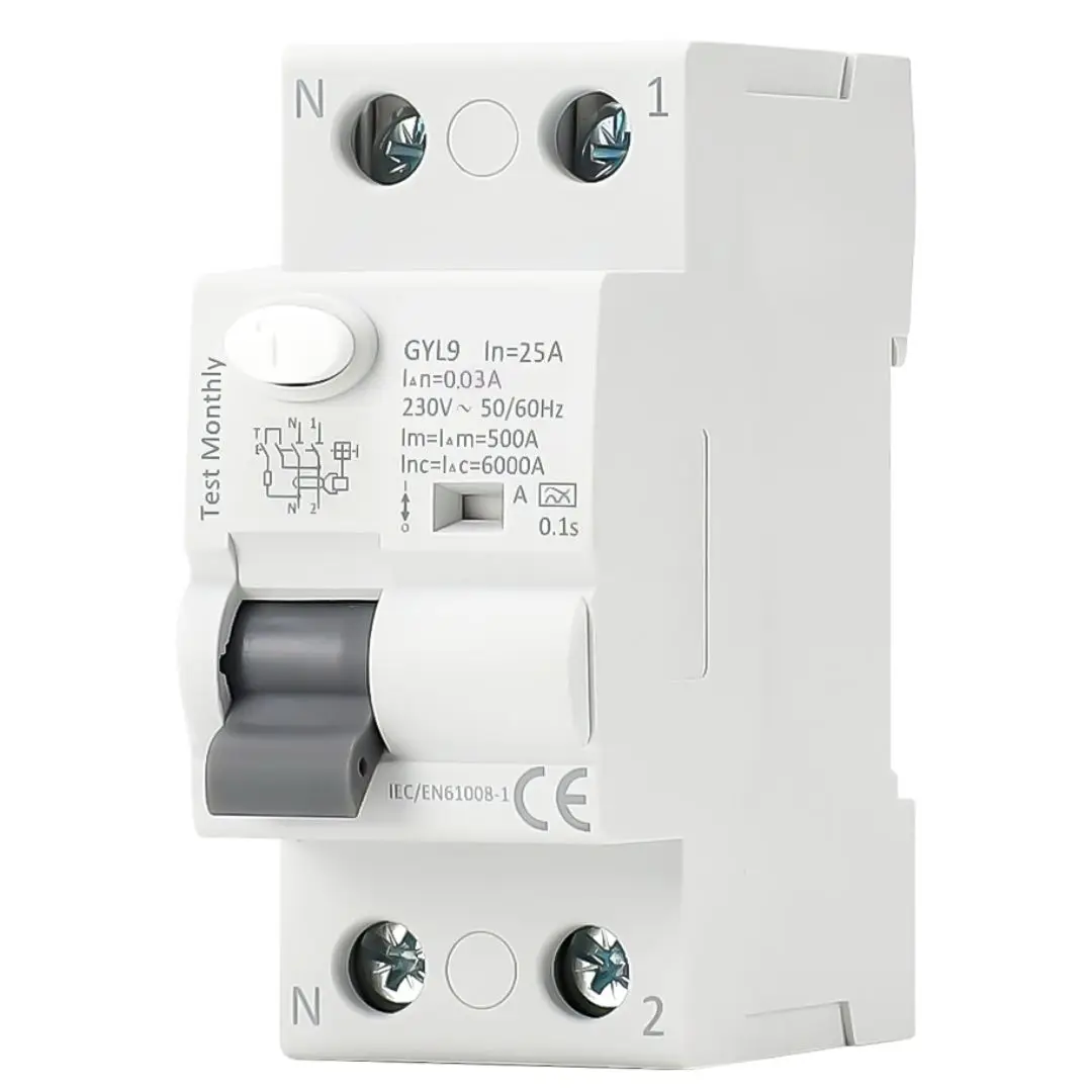 Superimmunized differential 25a 30ma 2p and 6ka. Class a si. Super immunized rccb differential switch. Single phase circuit breaker #1
