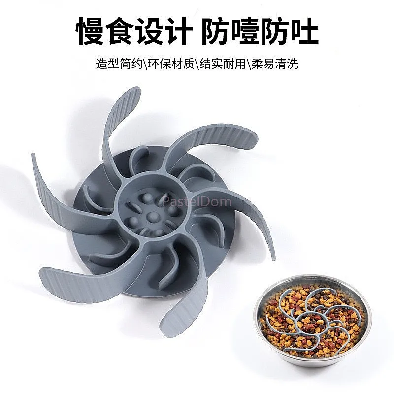 Pet Slow Feeder Bowl Silicone Dog Cat Bowl Anti Choking Suction Base Non Slip Puppy Feeding Dish