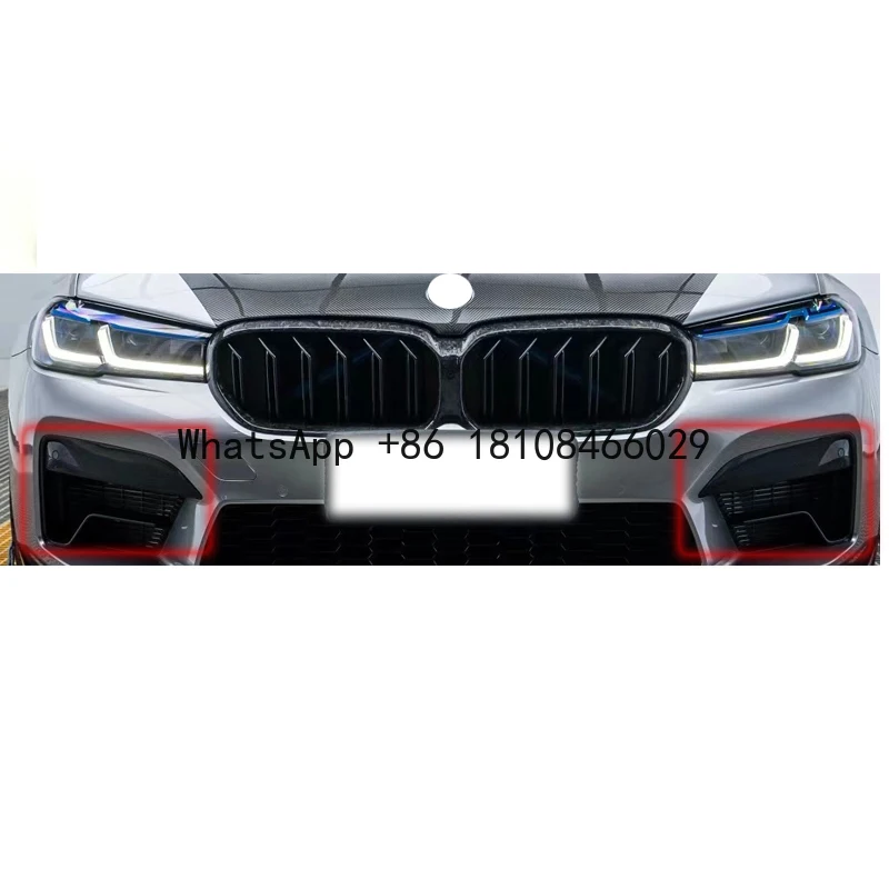 

For 2021+ BMW 5 Series F90 LCI M5 Front Bumper Fog Lamp Cover Splitter Body Kit with DRY Carbon Fiber 3M Paste Custom Part Cars