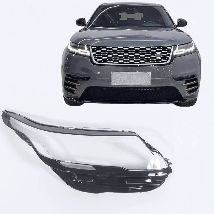 Car Protective Front Glass Headlight Cover Head Light Lens Lampshade Shell for Range Rover Velar