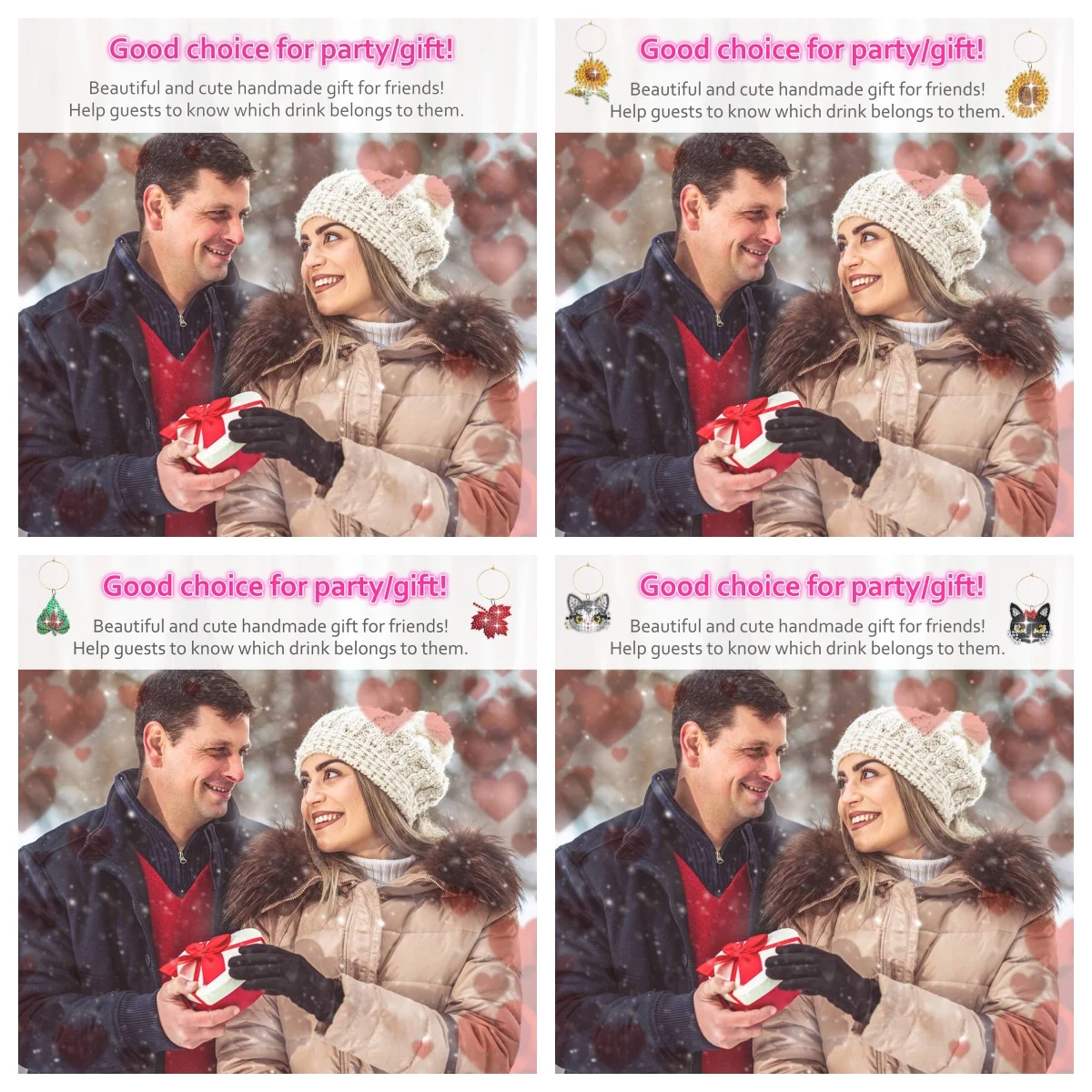 8, алмазная живопись «сделай сам», распознаватели акриловых бокалов для вина с хрустальными бриллиантами, подходят для вечеринок и ресторанов, бокалов для вина