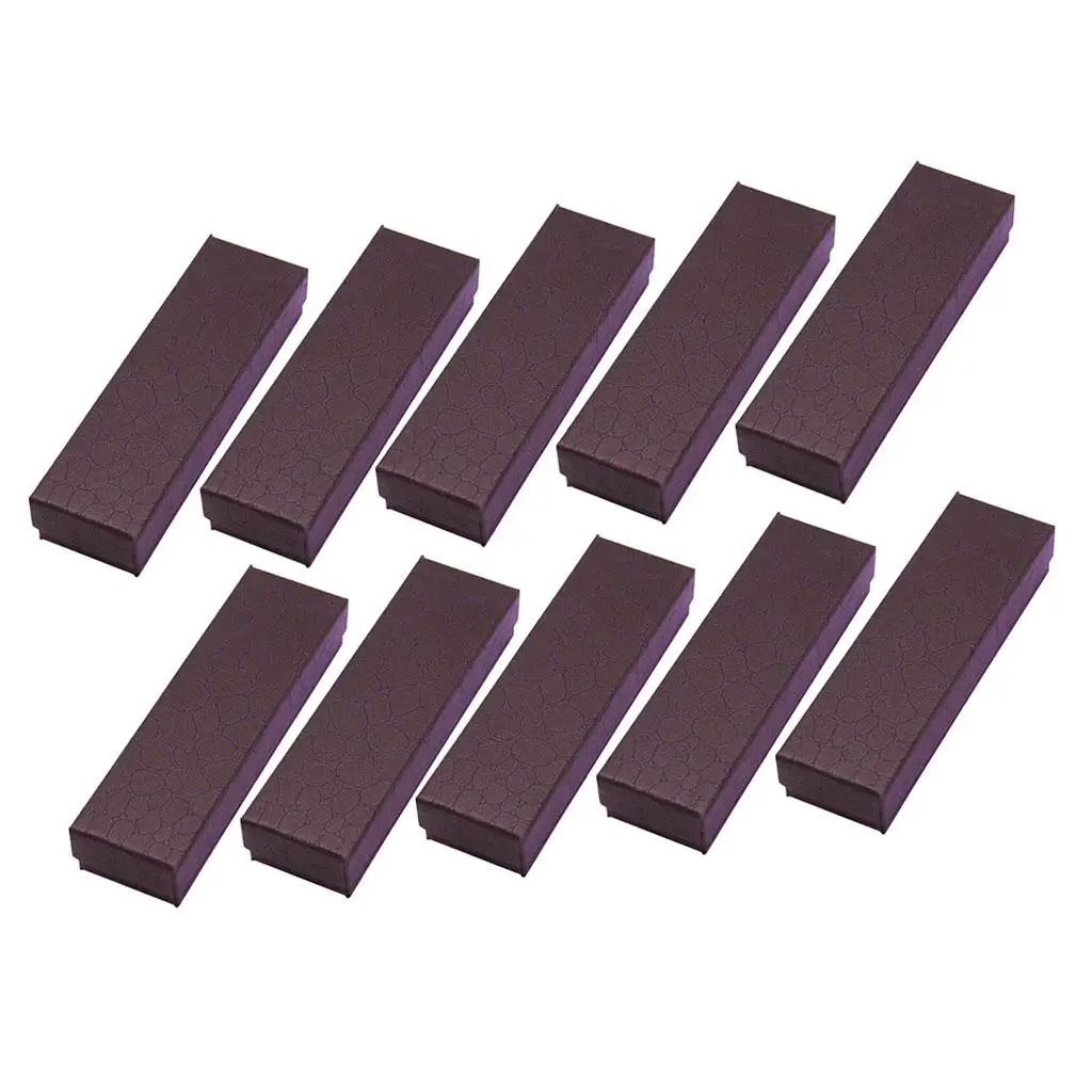 

10pcs Cardboard Jewelry Box Gift Display Case Long Rectangle Women Girl Gift