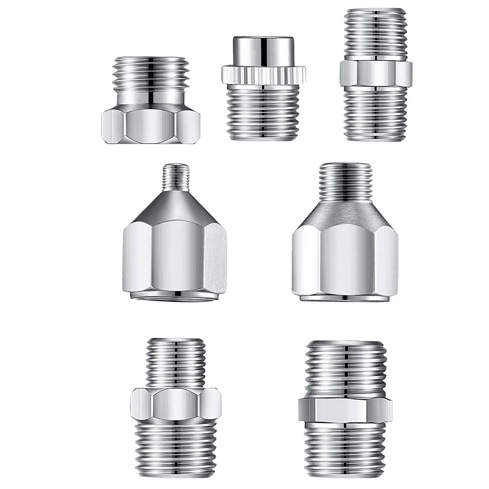 7 Pcs Airbrush Adapter Set Airbrush Connector Kit Quick Release Disconnect Connector Set for Air Compressor and