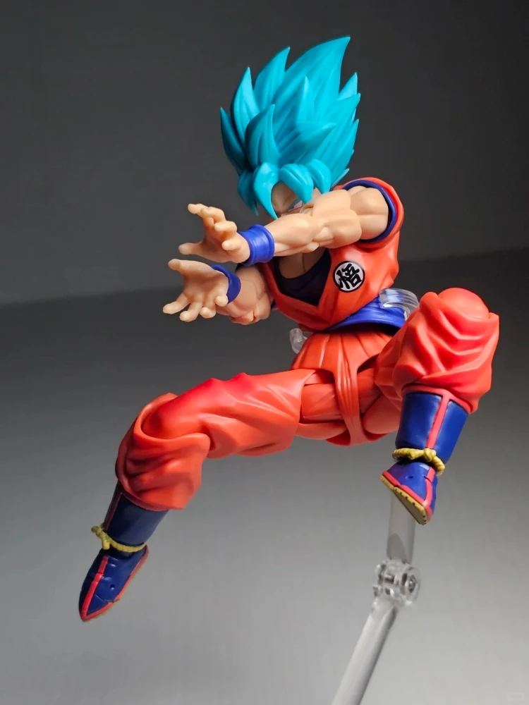 Genuine Bandai Shf Dragon Ball‌ Son Goku 3.0 Super Saiyan God Super Saiyan Blue Hair Limit Breaker Action Figure Model Fans Toy - view 2