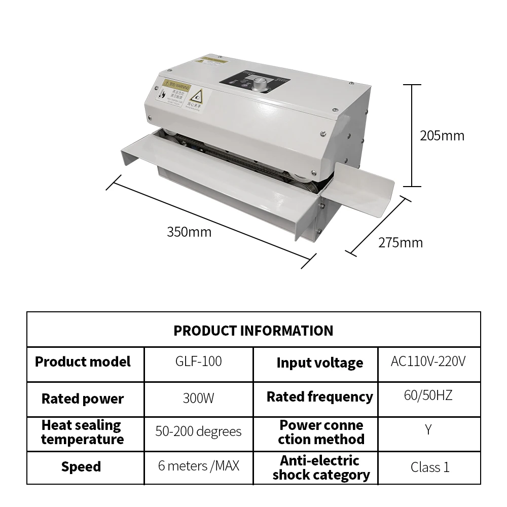 All Kinds Heat Sealing Machine for Paper Packaging Bags PE and Nylon Bag Sealing Machine with PE Packaging Material