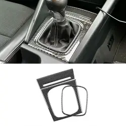 For Audi A3 S3 8P 2006 2007 Car Interior Carbon Fiber Gear Shift Panel Frame Trim Storage Box Cover Decoration