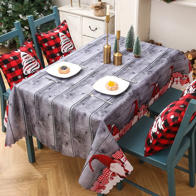 2025 Christmas Plaid Cross-Border Tableclothes Home Decoration Creative Print Table Runner