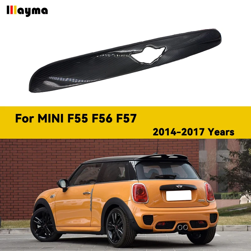 

Real Carbon Fiber Car Rear Trunk Door Glossy Black Decorative Cover For MINI 2014 - 2017 CABRIO F57 COOPER F55 F56