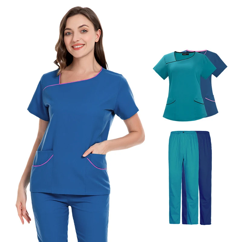 Summer Medical Uniforms for Women Scrubs Sets Thin Doctors Clothes Quick Dry Nurses Uniform Dental Clinic Beauty Salon Workwear