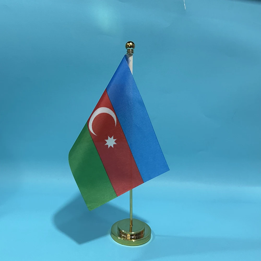 Bandera de Azerbaiyán de escritorio poliéster - imagen 2