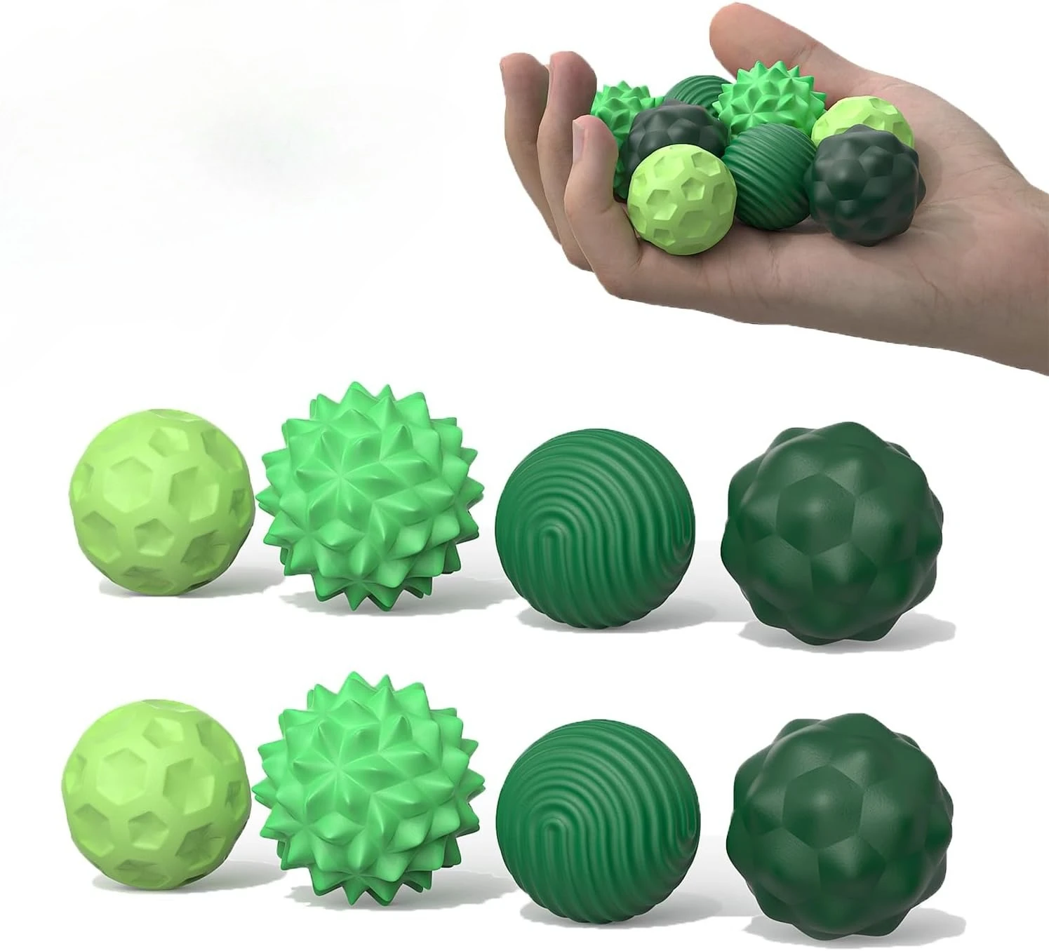 2-8PCS Silicone Magnetic Sensory Ball Fidget Toy Worry Ball Autism Calming Fidgeting Toy Adult Anxiety Relief Stress Sensory Toy