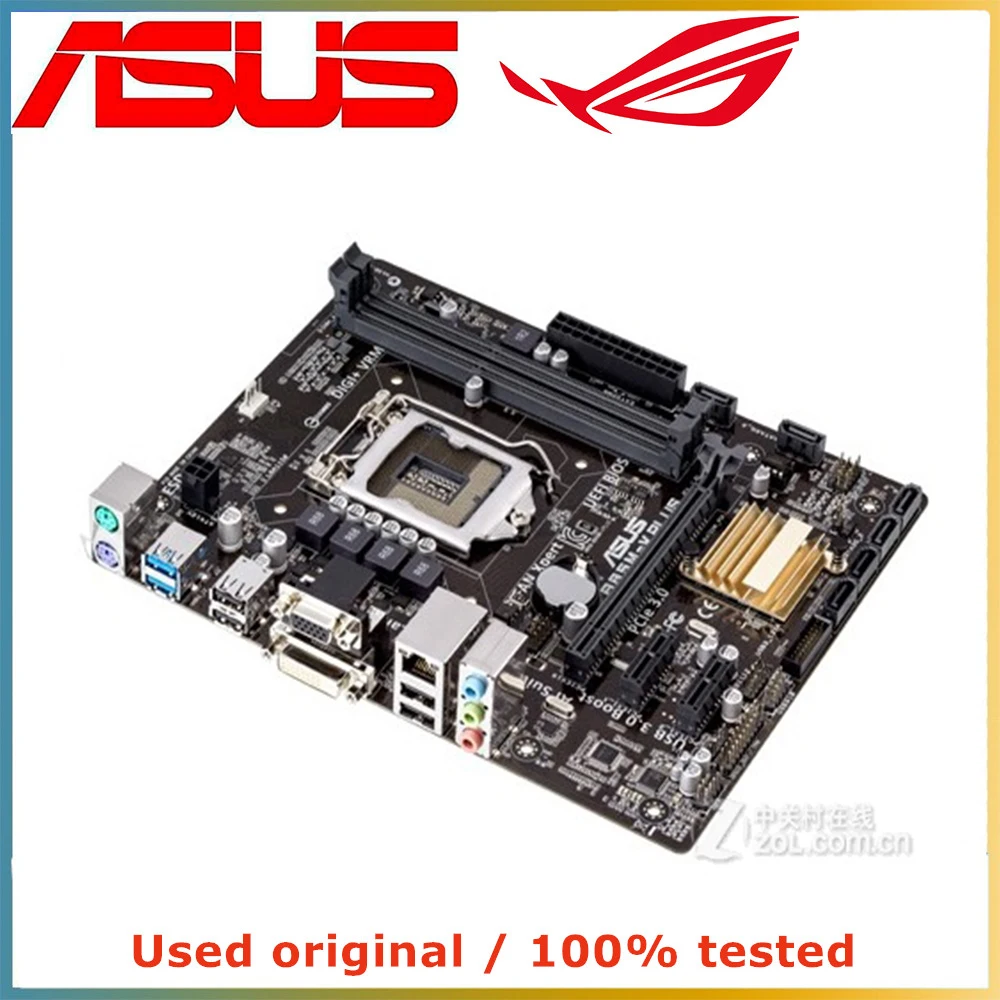 

Для ASUS B85M-V PLUS материнская плата для компьютера LGA 1150 DDR3 16G для Intel B85 десктопная материнская плата SATA III PCI-E 3,0 X16