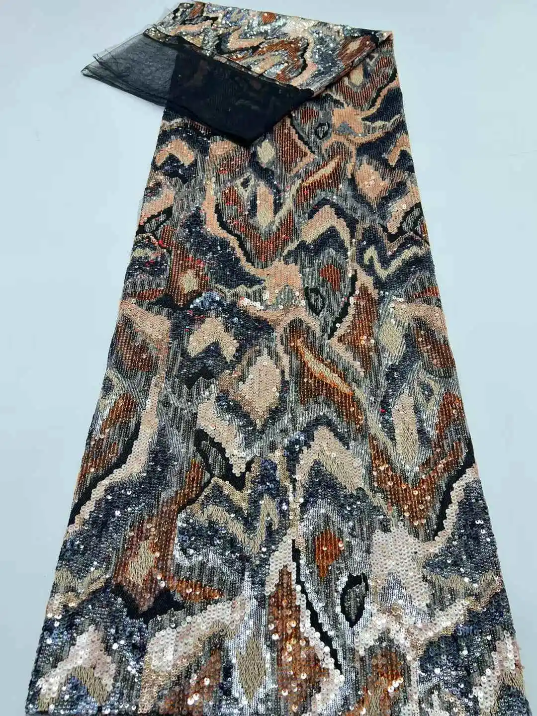 Высококачественная роскошная кружевная ткань с блестками, французская вышивка, тяжелый жених, африканская, нигерийская мода, вечернее платье