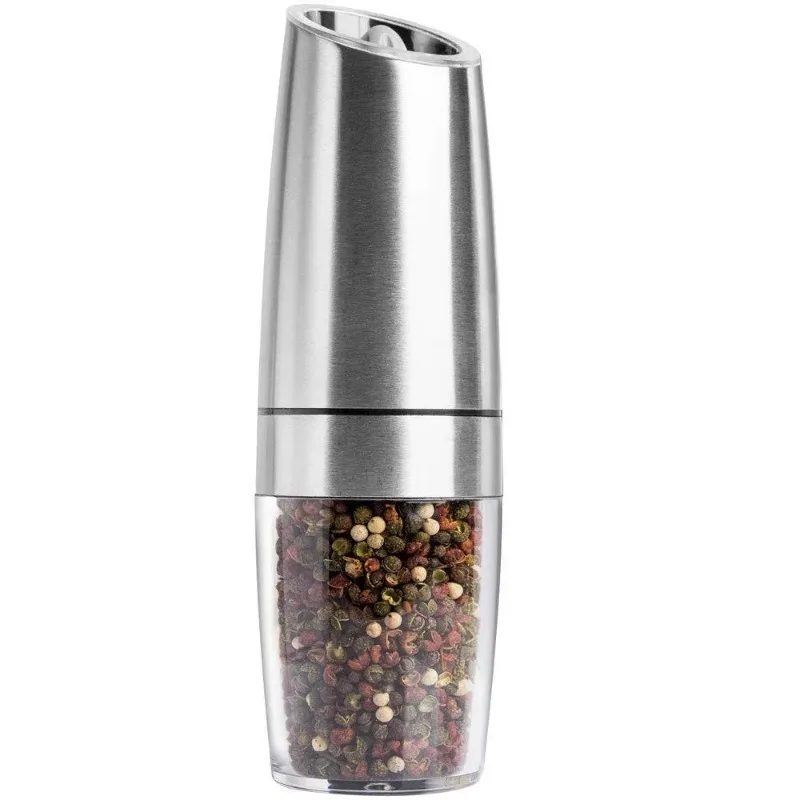 1 PS Electric Gravity Salt and Pepper Grinder Set Spice Jar Rechargeable Black Pepper Grinder