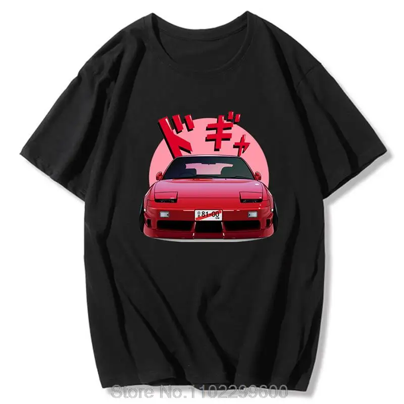 JDM Initial D T Shirt For Men Japanese Car Streetwear Cotton NISSAN 180sx Summer Casual O-neck Unisex Tees T-shirt Tops