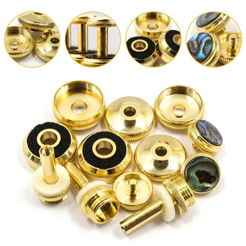 12Pcs Trumpet Piston Button Component Trumpet Buttons Trumpet Part Button Buckle Press Cover Musical Instrument Button