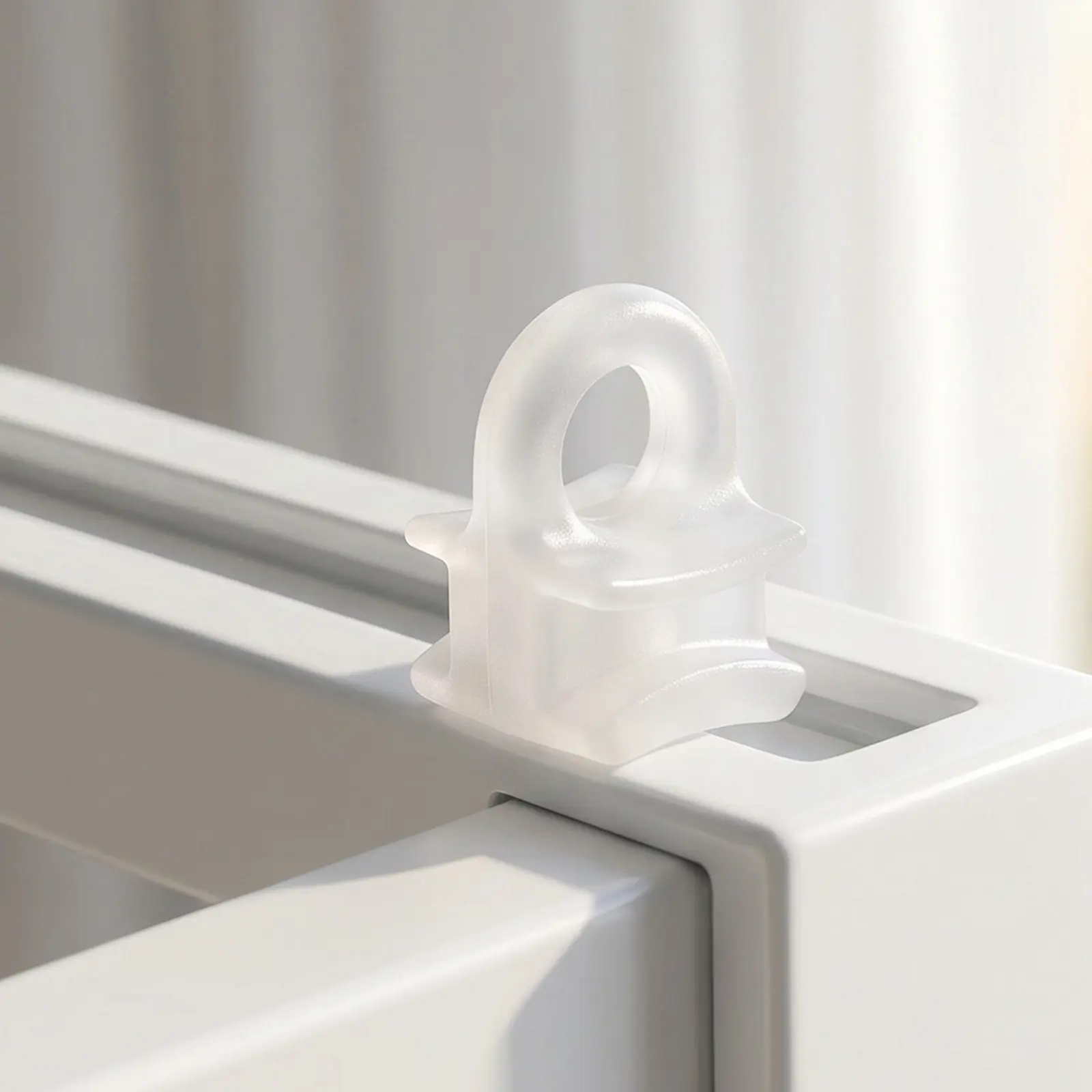 150Pcs Curtain Track Glider Hooks Plastic Smooth Silent Sliding for Ceiling Drapery Rail System Heavy Duty Thick Curtains White