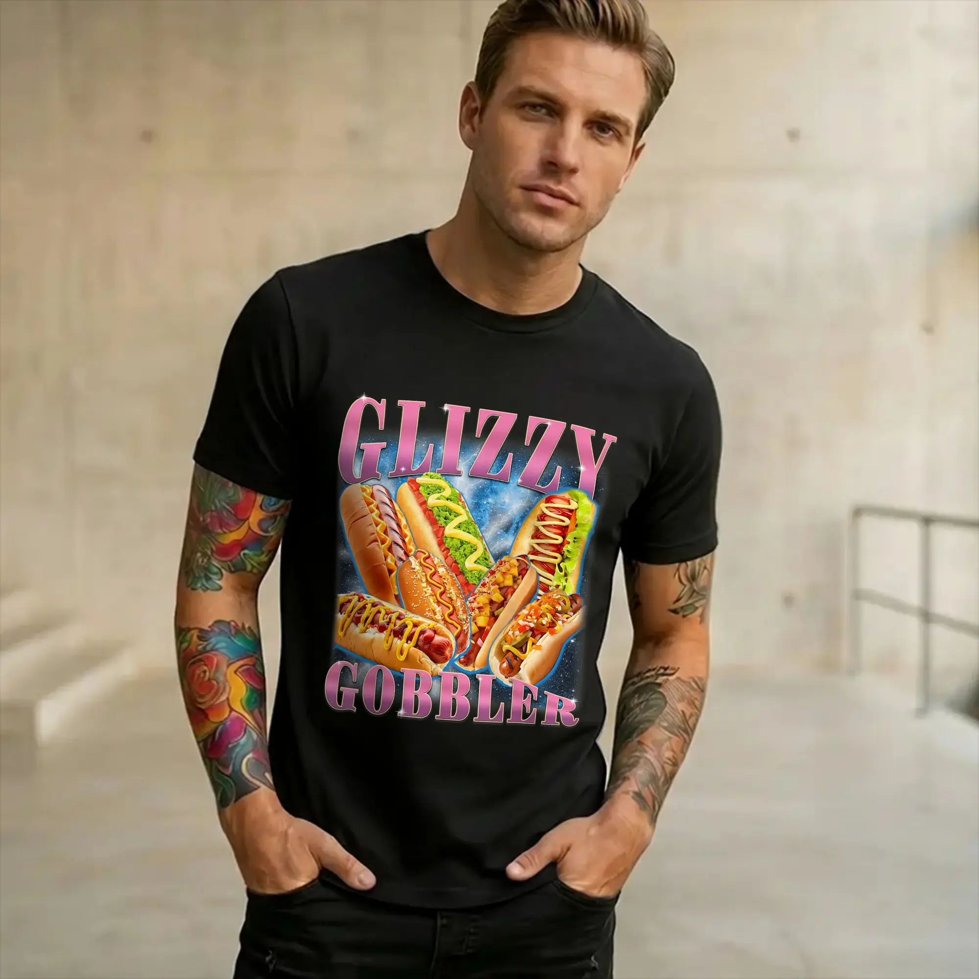 Men Women Fashion Funny Glizzy Gobbler Meme Hilarious Hot Dog Glizzy Lovers   Tee T Shirt 100% Cotton  T-shirts Clothes