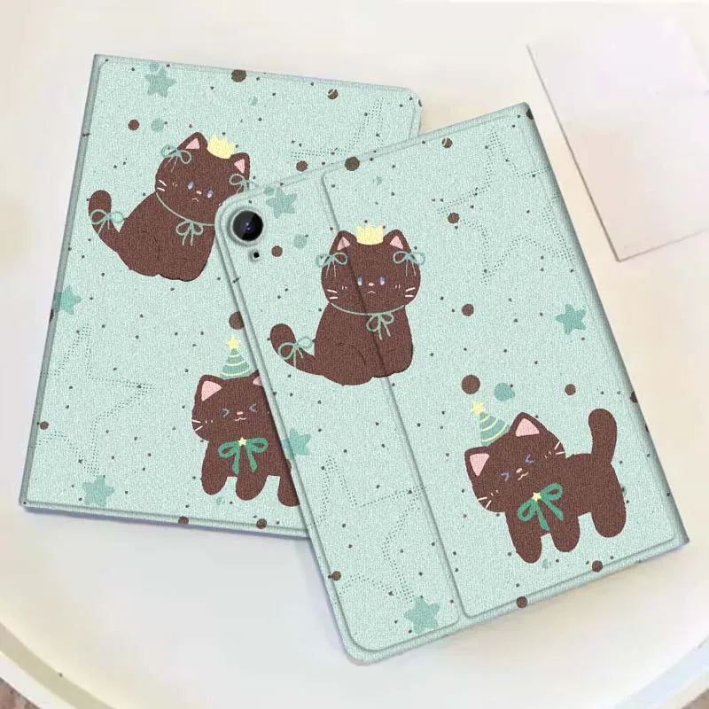 

Cute Brown Cat Pattern For Samsung Galaxy Tab A7 A9 A11 S6 A A8 Lite Plus 2025 10.4 10.5 10.1 Inch Tablet Case