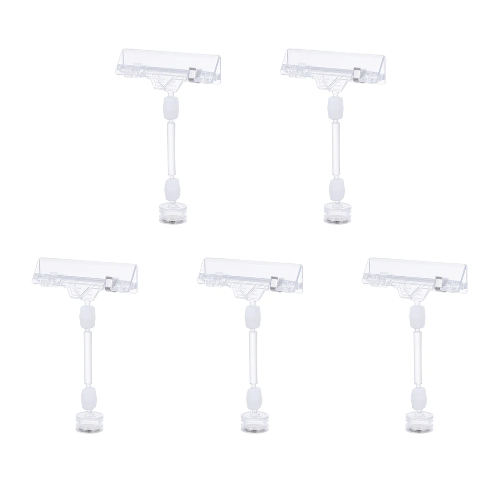 5pcs Price Tag Clips Food Sign Holder Display Stand For Supermarkets Retail Stores Wedding Table Numbers Label Clamps Desk Sign