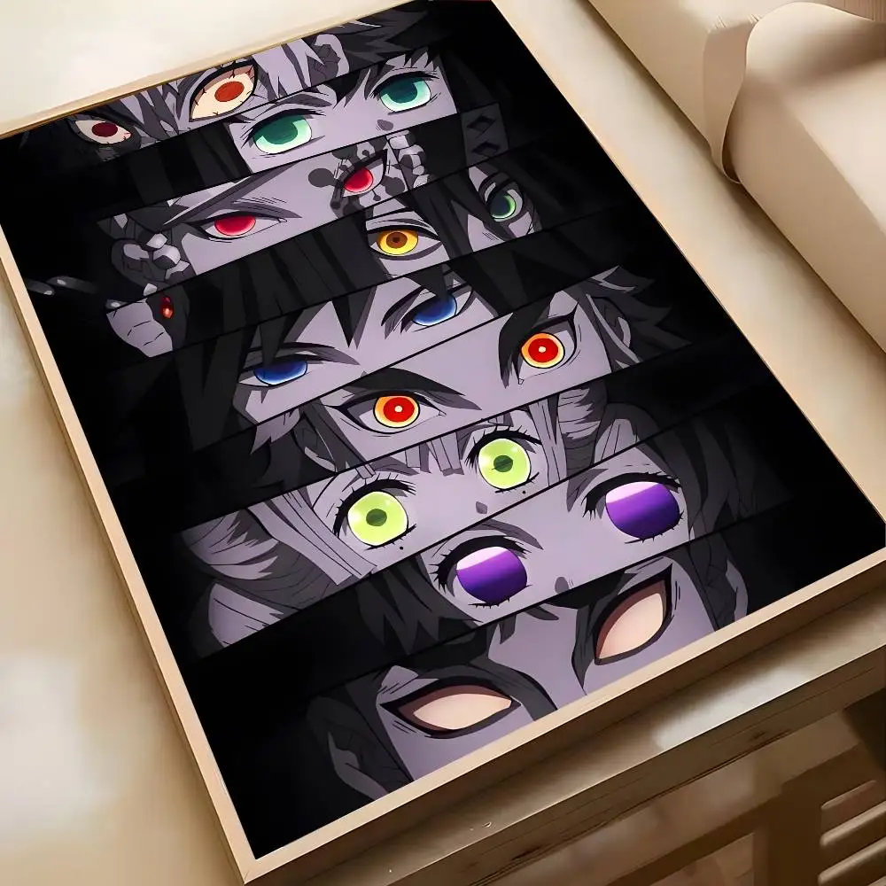 ملصق أنيمي شيطان القاتل الساخن ملصق فني عالي الوضوح ذاتي اللصق مقاوم للماء لتزيين المنزل لغرفة المعيشة