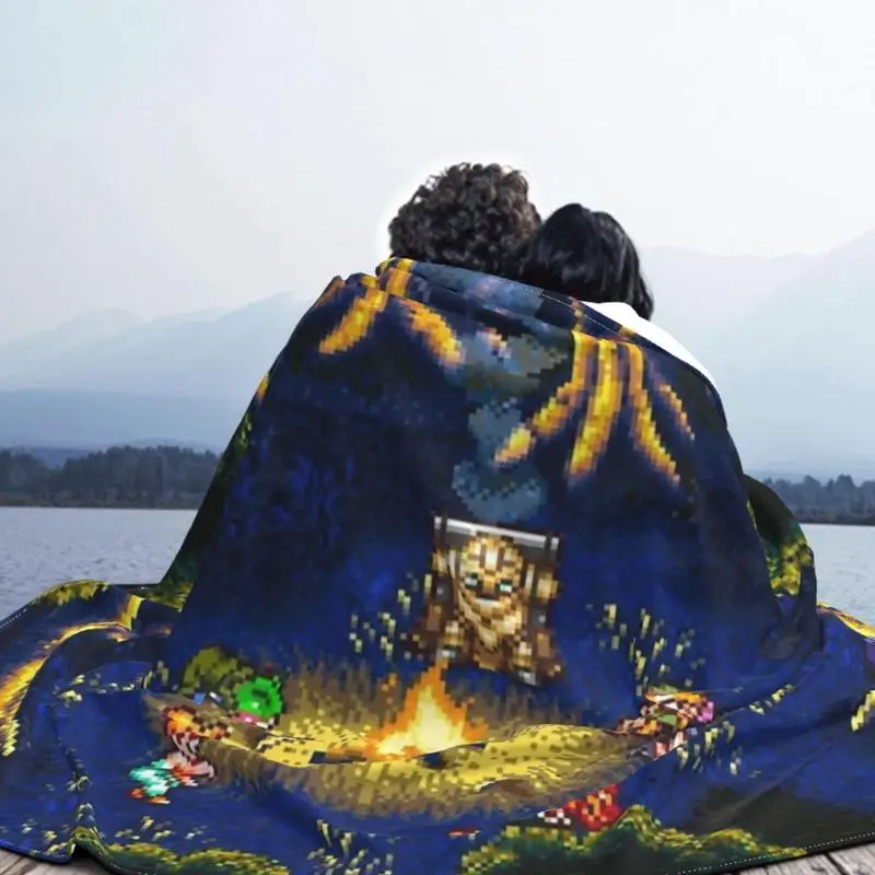 Chrono Trigger Campfire Blankets Coral Fleece Ultra-Soft Throw Blanket for Bed Couch Bedspreads