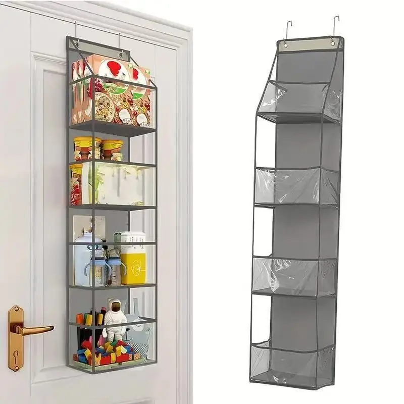4/6 Layer Hanging Organizer Behind The Door Storage Bags For Clothes Miscellaneous Closet Bedroom Dorm Storage Hanger Rack