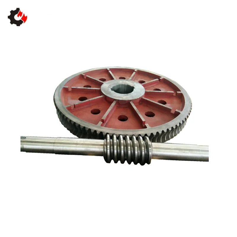 4140 CNC Machining Forged Steel Large Worm Gear Shaft