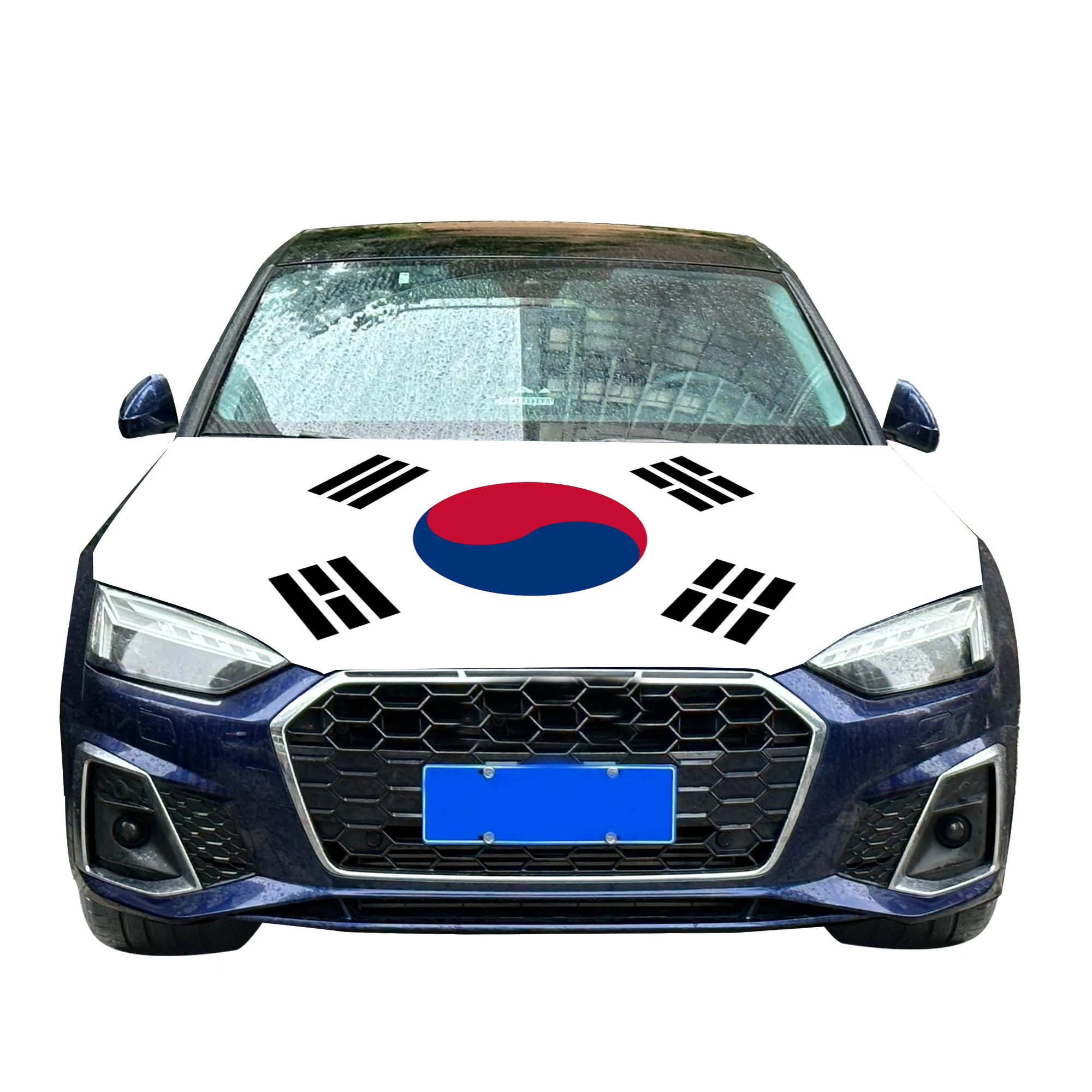 South Korea Car Hood Cover Flag  Universal Size Elastic Polyester 120x150cm for Car Decor