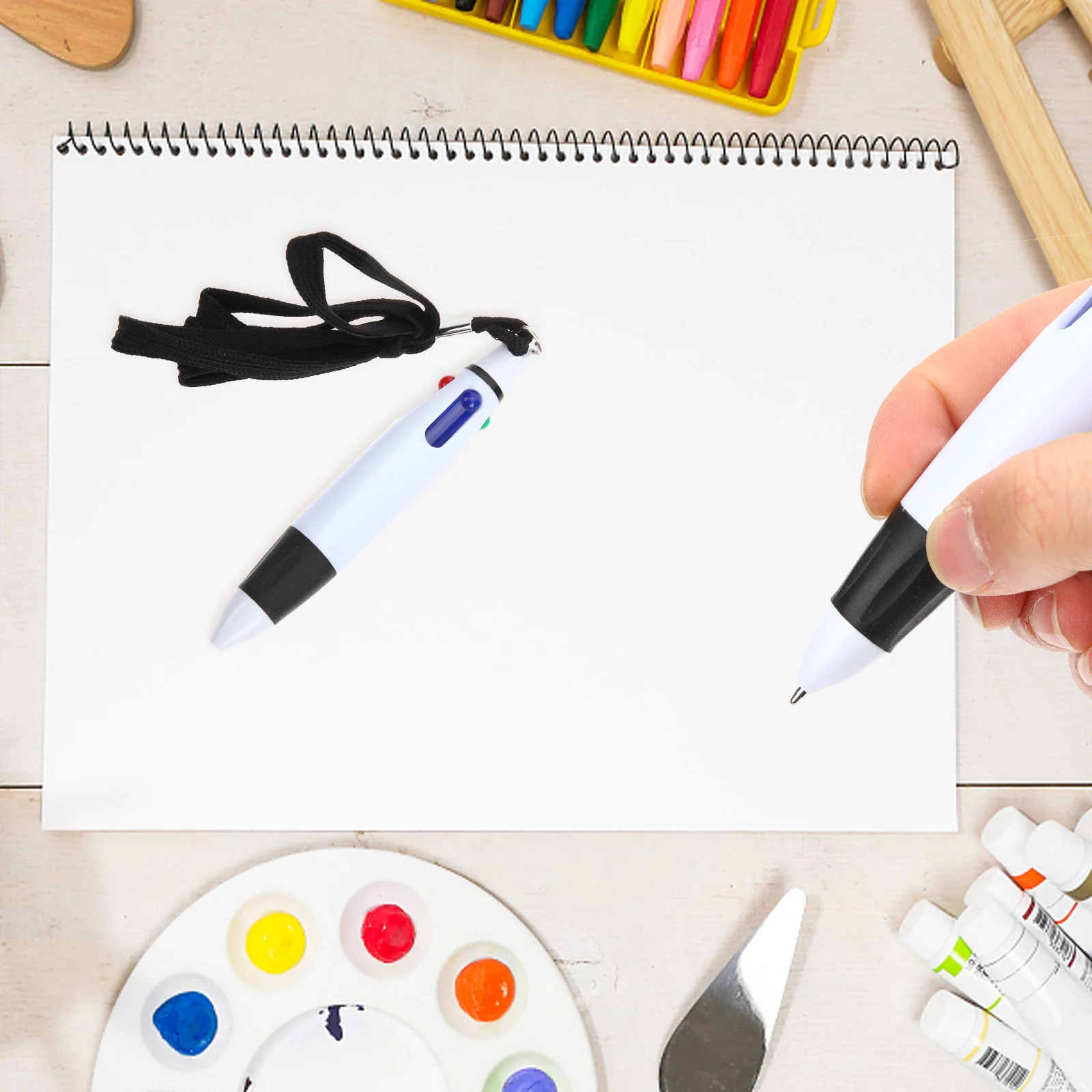 

10Pcs 4-in-1 Retractable Multicolor Pen Premium Quality Compact Size Ideal for Notes Marking Sharing Party Favors Kids Nurses