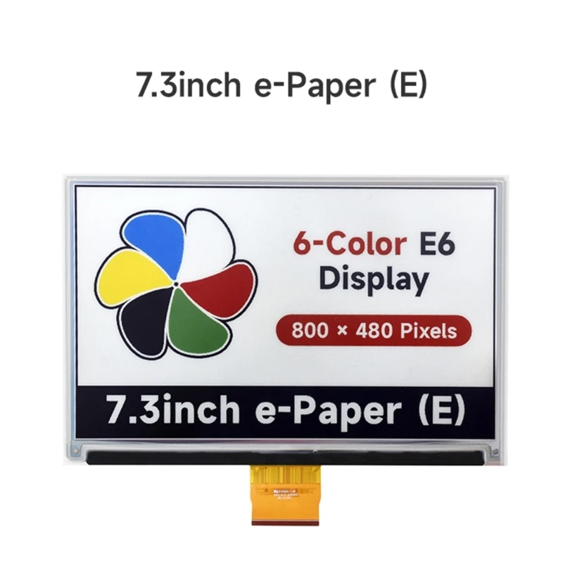 896F 7.3inch Electronic Paper Display,Easy to Read Screen Energy Efficient 800x480