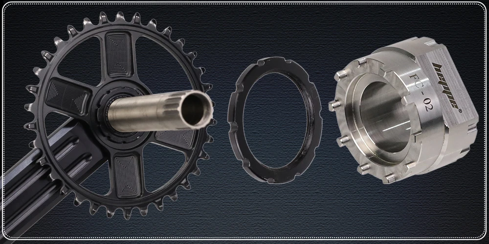 HEPPE Fahrradkurbel-Entfernungswerkzeug Kurbelspinne Sicherungsring Installations- und Entfernungsschlüssel für ROTOR/Cannondale/S-work/SI/FSA/SRM-Kurbeln – Detail 8