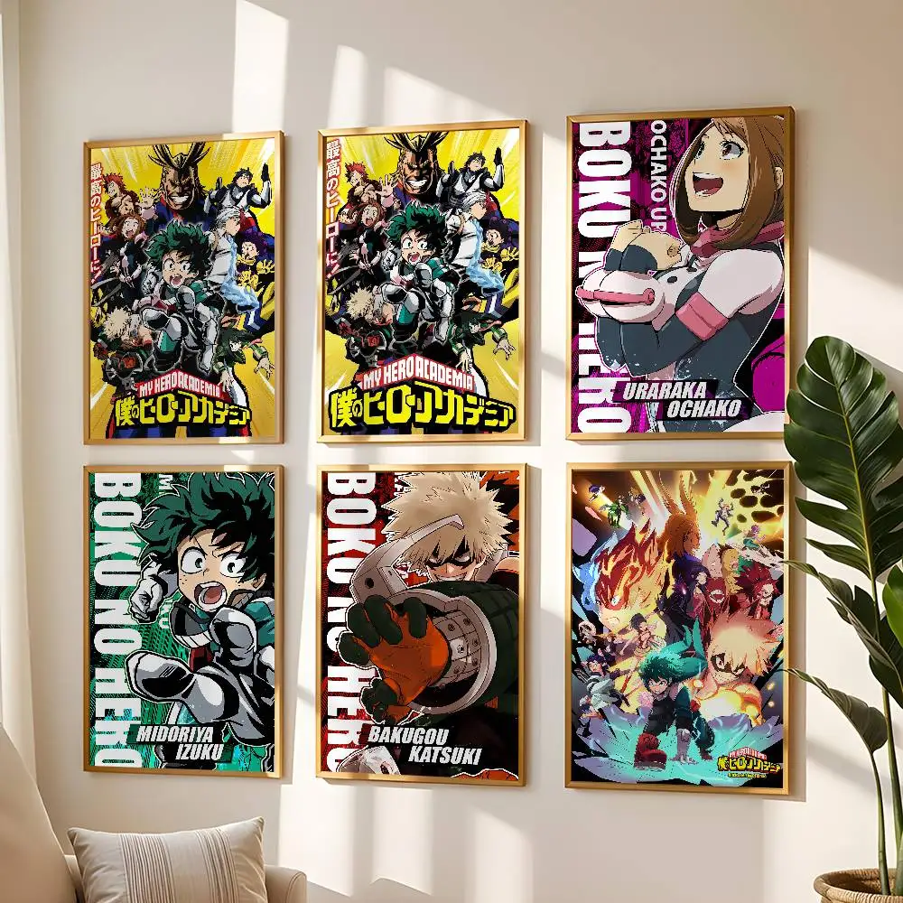 أنيمي Midoriya Izuku بطلي الأكاديمية ملصق رائع جودة عالية طباعة مقاوم للماء جدار الفن ملصق لشريط غرفة المعيشة ديكور هدية