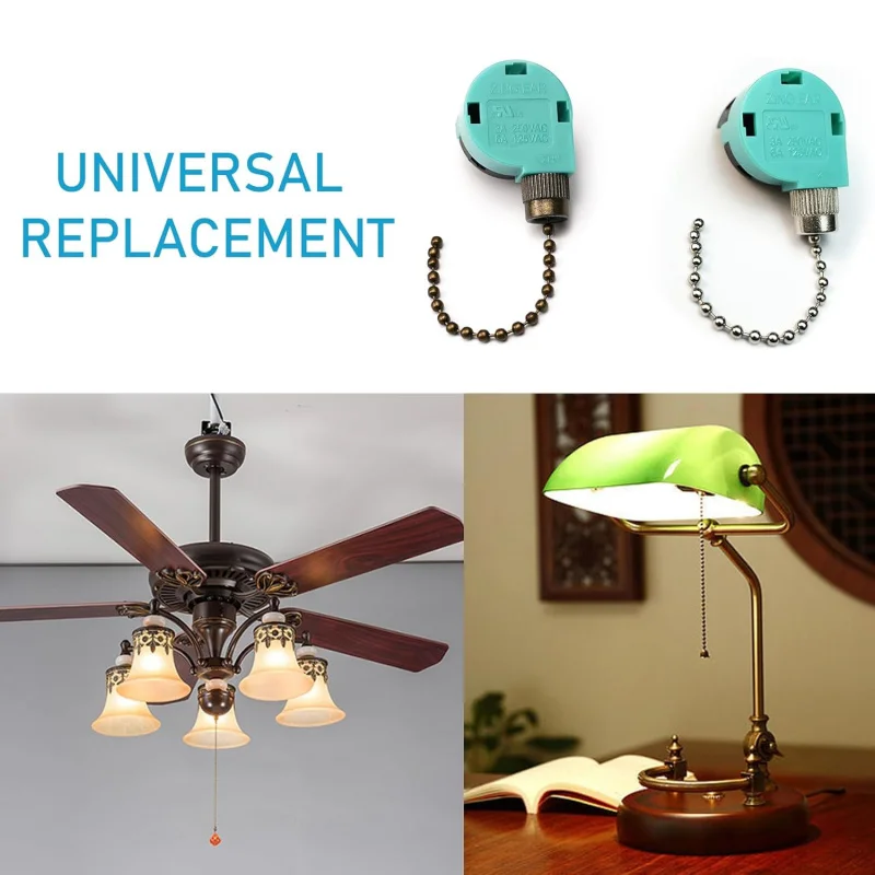 مفتاح سلسلة سحب مروحة السقف 3 سرعات 4 سلك، ZE-268S6، ضوء ومجموعات (أ)